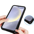 Tok Samsung Galaxy S24 készülékhez, Shockproof, fóliával, fekete