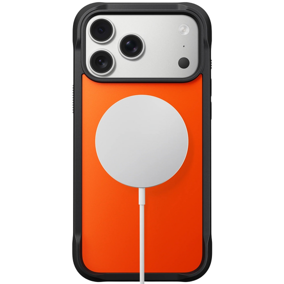 Nomad tok iPhone 17 Pro Max készülékhez, robusztus tok MagSafe, narancssárga
