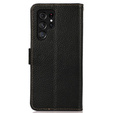 KHAZNEH RFID tok Samsung Galaxy S24 Ultra, Litchi textúra, fekete