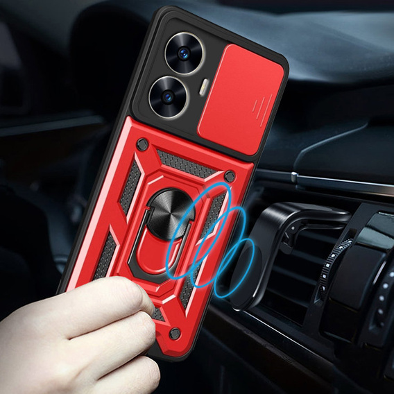 Telefontok a Realme C55, CamShield Slide, piros