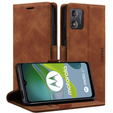 Telefontok a Motorola Moto E13 4G, ERBORD Vintage, pénztárca patenttal, barna