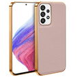 Telefontok a Samsung Galaxy A53 5G, Cowhide Leather, rózsaszín