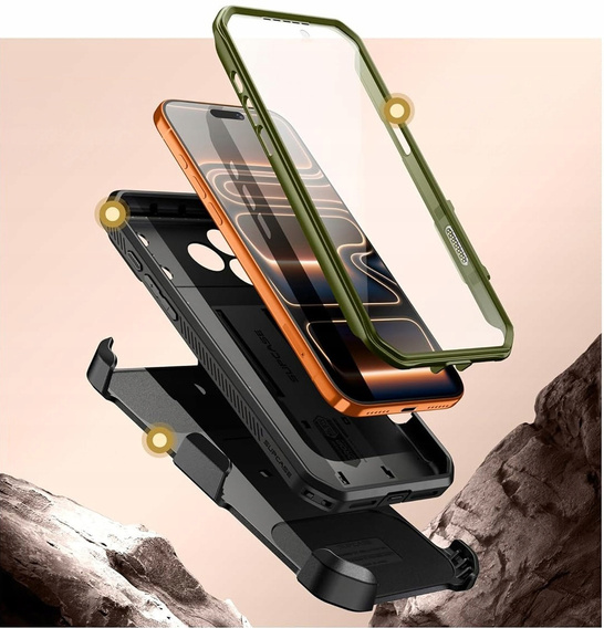 Supcase tok iPhone 17 Pro Max-hoz, Unicorn Beetle Pro, Guldan