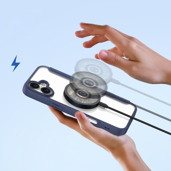 Dux Ducis Telefontok a iPhone 16, Skin X Pro, MagSafe, sötétkék