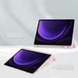 Tok Samsung Galaxy Tab S10 Lite / S10 FE / S9 FE, Smartcase Hybrid, tolltartó résszel, rózsaszín
