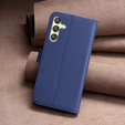 Pattintható tok a Samsung Galaxy A25 5G, BINFEN Wallet, kék + 9H üveg 