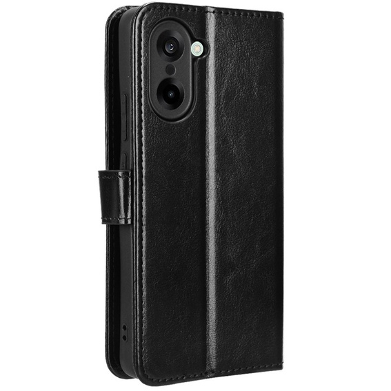 Pattintható tok a OnePlus Nord CE5, Crazy Horse Wallet, fekete