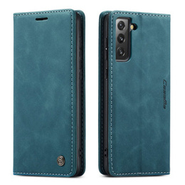 CASEME tok Samsung Galaxy S21 FE, Leather Wallet Case, zöld