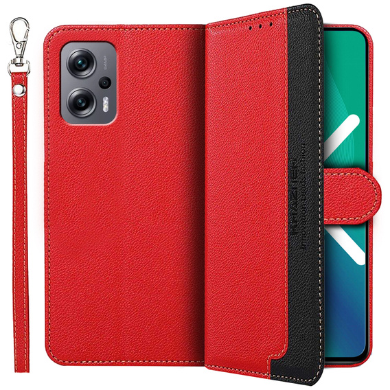 Pattintható tok a Xiaomi Poco X4 GT 5G, KHAZNEH RFID, piros