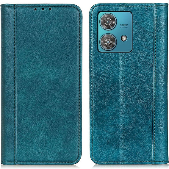 Telefontok a Motorola Moto G84 5G, Wallet Litchi Leather, zöld