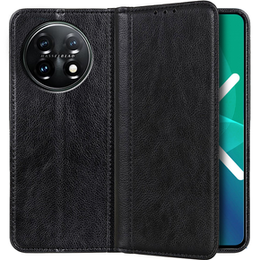 Pattintható tok OnePlus 11 5G, Split Leather, fekete