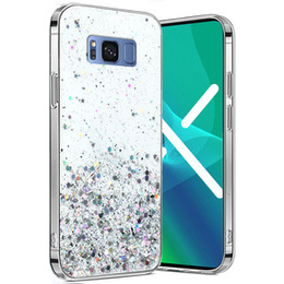 Telefontok a Samsung Galaxy S8+ Plus, Glittery, átlátszó