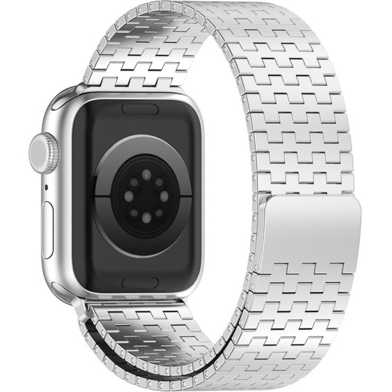Acél karperec Apple Watch 1/2/3/4/4/5/6/7/8/SE/ULTRA 42/44/45/45/49 MM - ezüst