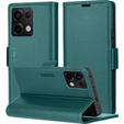 Tok Xiaomi Redmi Note 13 Pro 4G / Xiaomi Redmi Note 14S / Xiaomi Poco M6 Pro 4G, ERBORD Glossy Litchi, pénztárca patenttal, zöld
