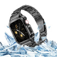 Acél karkötő tokkal Apple Watch 7/8/9 45MM, Fekete