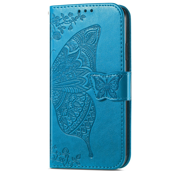 Pattintható tok a Samsung Galaxy A16, Butterfly, kék
