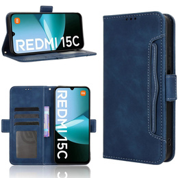 Pattintható tok a Xiaomi Redmi 15C 4G/LTE, Card Slot, sötétkék