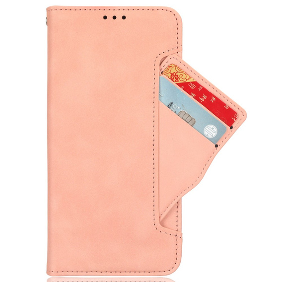 Pattintható tok a Xiaomi Poco F6 Pro, Card Slot, rózsaszín