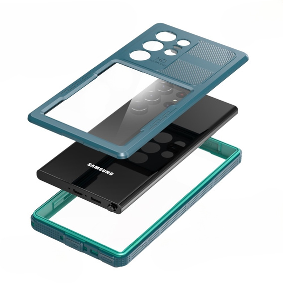 IP68 vízálló tok a Samsung Galaxy S23 Ultra, zöld