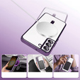 Tok Samsung Galaxy S21 FE-hoz, Electro MagSafe, lila + üveg a képernyőhöz