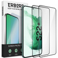 2x edzett üveg a Samsung Galaxy S22+ Plus, ERBORD 3D teljes képernyő