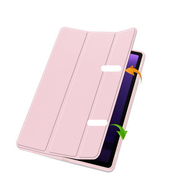 Tok Samsung Galaxy Tab S10 Lite / S10 FE / S9 FE, Smartcase tolltartóval, rózsaszín