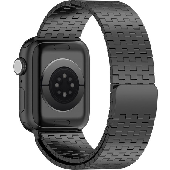 Acél karperec Apple Watch 1/2/3/4/4/5/6/7/8/SE/ULTRA 42/44/45/45/49 MM - Fekete