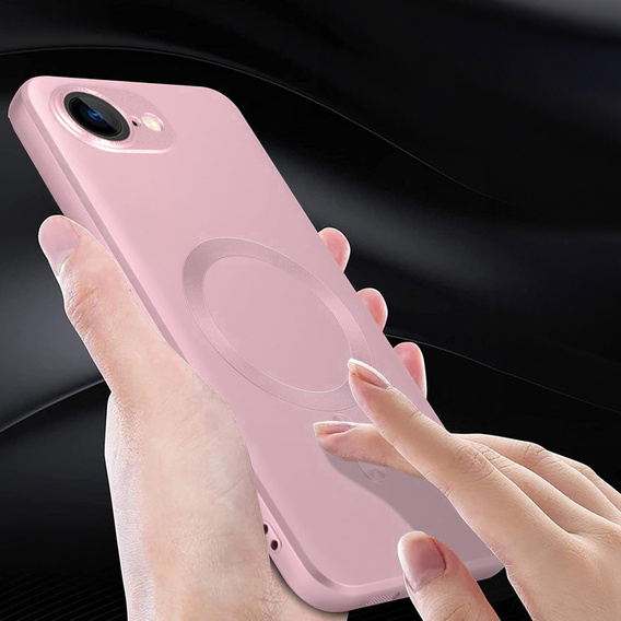 Tok iPhone 16E, ColorMag, MagSafe-hoz, rózsaszín + 9H edzett üveg