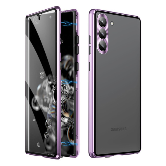 Tok Samsung Galaxy S23 Plus, Magnetic Dual Glass, lila