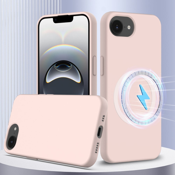 Telefontok a iPhone 16e, Silicone MagSafe, rózsaszín