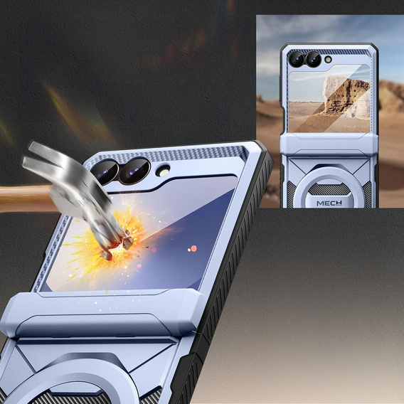 Tongate MECH tok MagSafe-val Samsung Galaxy Z Flip7 FE / Z Flip6, kék