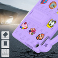 Gyermek tok Lenovo Tab M10 10.1 Gen 3 TB-328FU/TB-328XU, Cute Patterns, állvánnyal, lila