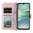 Tok patenttal a Xiaomi Redmi A5-hez, Crossbody Leather Wallet, rózsaszín