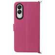 Tok patenttal a Samsung Galaxy S25 Edge-hez, Crossbody Leather Wallet, bordó