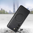 Telefontok a Samsung Galaxy S23, Leather Hybrid MagSafe, fekete