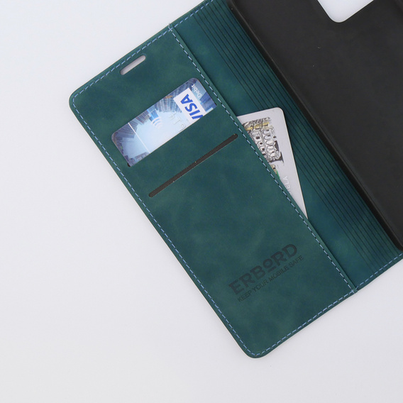 Telefontok a Xiaomi Redmi Note 12 5G / Poco X5 5G, ERBORD Vintage, pénztárca patenttal, kék