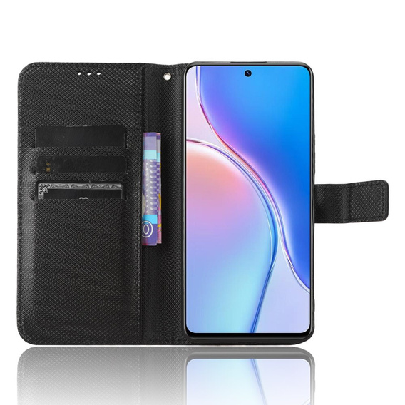 Pattintható tok a Huawei Nova 11i, Wallet Smart Magnet, fekete