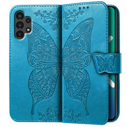 Pattintható tok a Samsung Galaxy A13 4G, Butterfly, kék