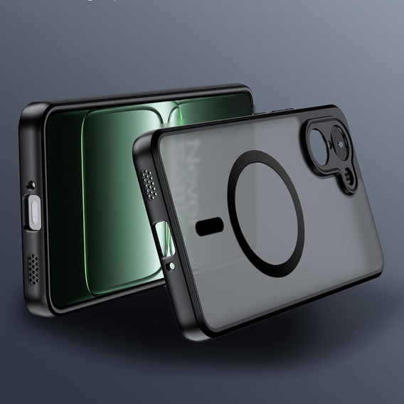 Tok OnePlus Nord CE5-hoz, MagSafe, ERBORD Matt Case, fekete