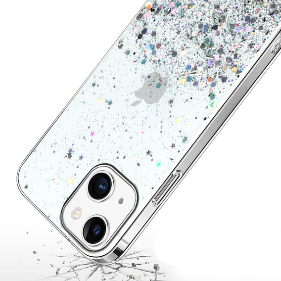 Telefontok a iPhone 13 Mini, Glittery, kék