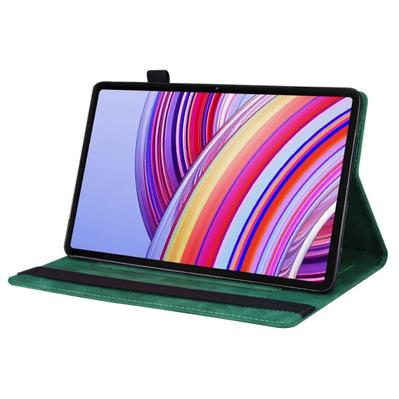 Tok Xiaomi Redmi Pad Pro / Xiaomi Poco Pad, Classic, tolltartóval, zöld