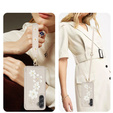 Tok Samsung Galaxy A55 5G, Leather Flower Card Slot, bézs színű