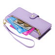 Pattintható tok a Samsung Galaxy A56 5G, Wallet Zipper Pocket, lila