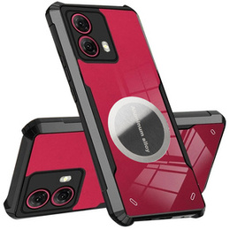 Tok Motorola Edge 50 Fusion 5G, mágneses lemezzel, átlátszó / fekete