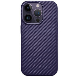 KZDOO tok iPhone 16 Pro készülékhez, Carbon Fiber, lila