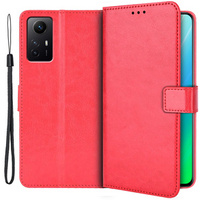 Pattintható tok a Xiaomi Redmi Note 12S, Wallet, piros