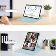 Billentyűzet tok iPad Pro 11" 2024 (5 gen.), Rotary 360° Leather, világoskék