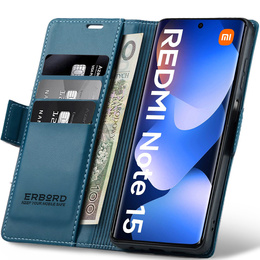 ERBORD Fényes Litchi flip tok Xiaomi Redmi Note 15 5G készülékhez