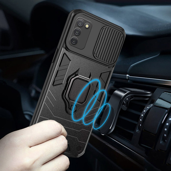 Telefontok a Samsung Galaxy A03s, KickStand Camera Lens, kék