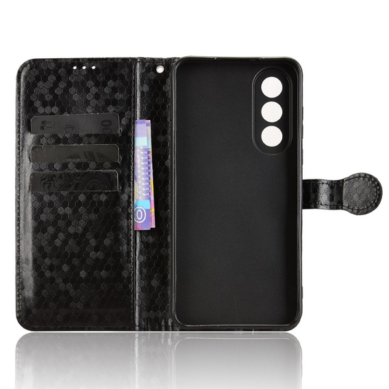 Flap tok OnePlus Nord 5, Wallet Rhombus, fekete